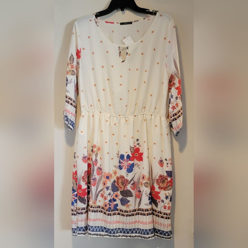 West Kei Brand New Dress. Ivory, Floral XL. NWT.